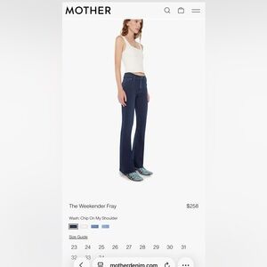 NWT MOTHER Size 30 The Weekender Fray Flared Jeans!!